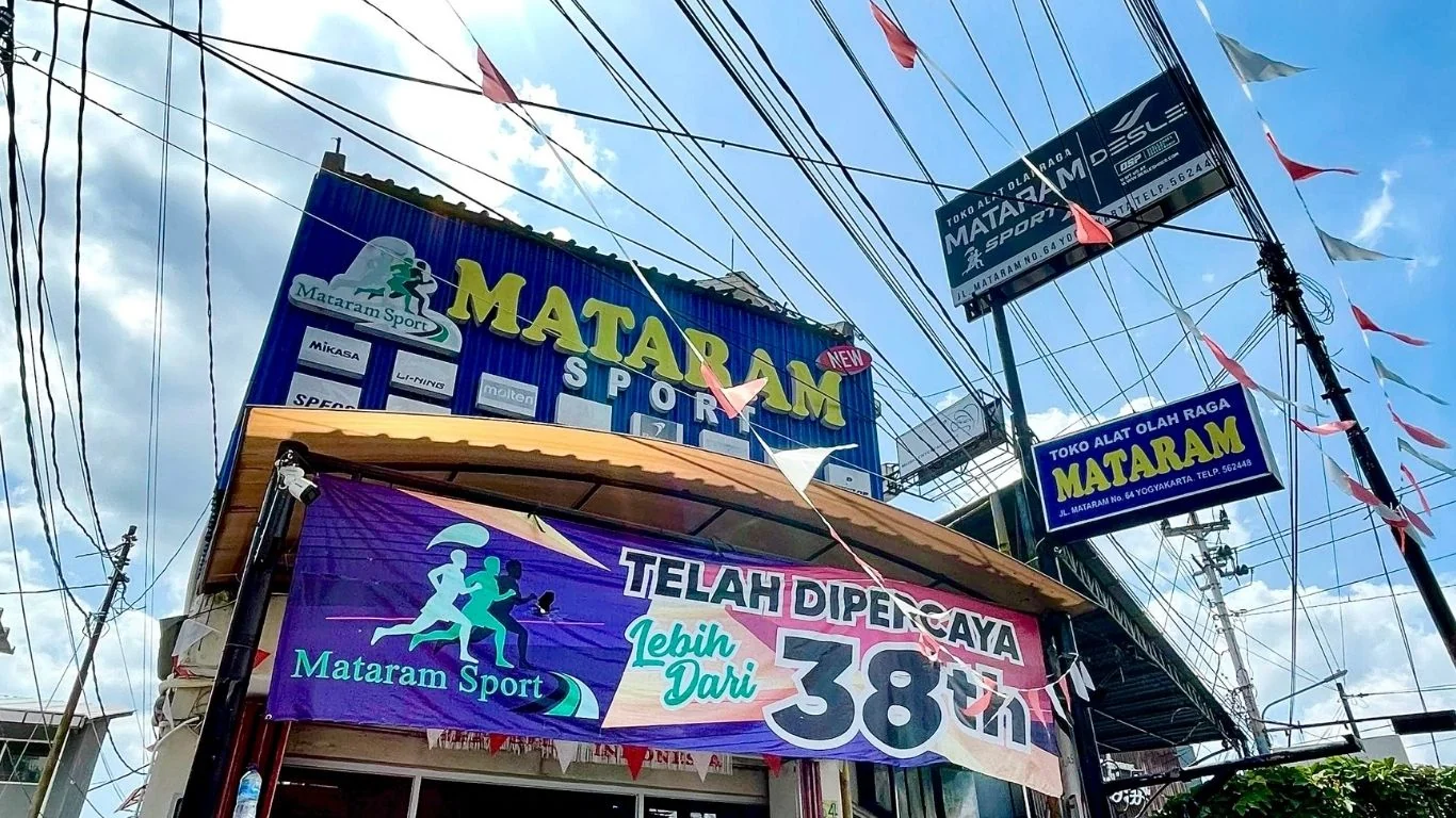 Toko Mataram Sports di Jalan Mataram, Yogyakarta